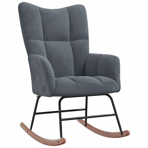 vidaXL Rocking Chair Dark Grey Velvet