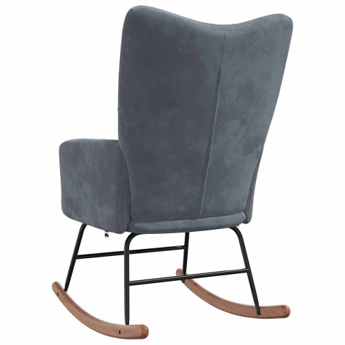 vidaXL Rocking Chair Dark Grey Velvet