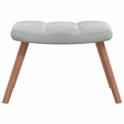 Chaise berçante VidaXL avec tabouret en velours gris pâle