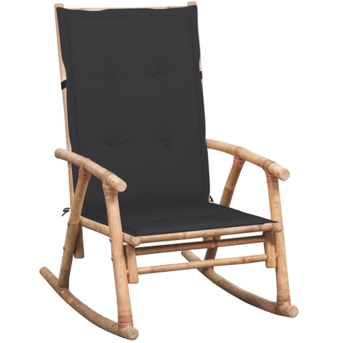 VIDAXL  Rocking Chair With Cushion Bamboo