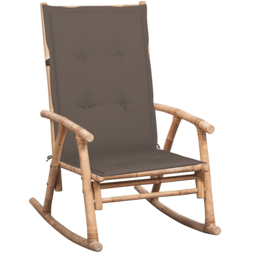 VIDAXL  Rocking Chair With Cushion Bamboo