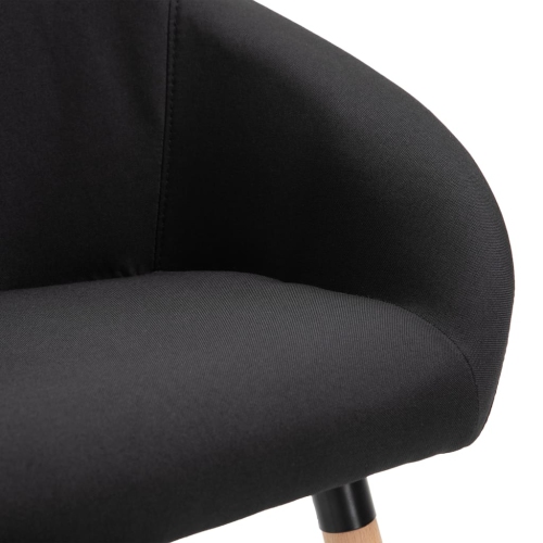 vidaXL Dining Chairs 6 pcs Black Fabric