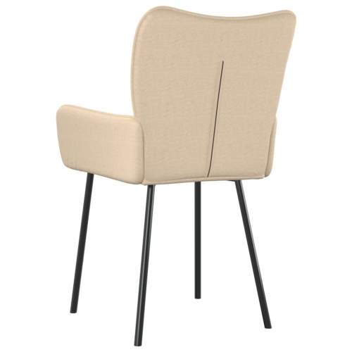 vidaXL Dining Chairs 2 pcs Cream Fabric