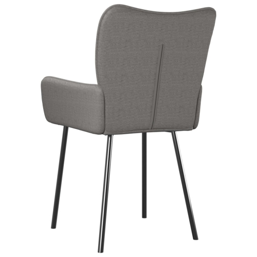 vidaXL Dining Chairs 2 pcs Light Grey Fabric