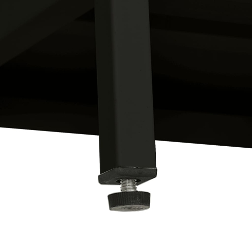 vidaXL TV Cabinet Black 35.4"x11.8"x17.3" Steel and Glass