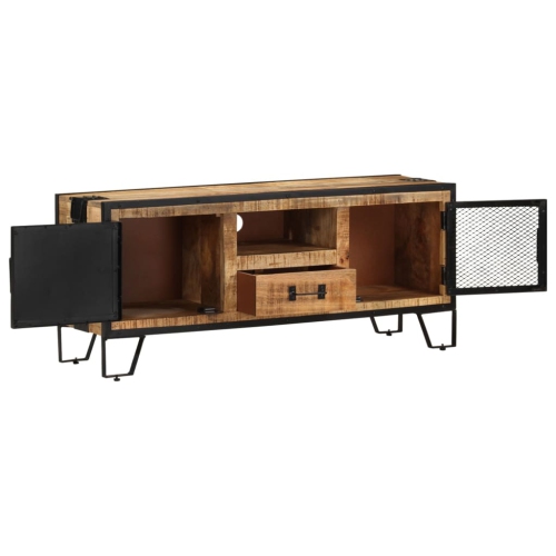vidaXL TV Cabinet 43.3"x12.2"x18.1" Rough Mango Wood