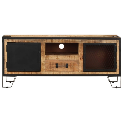 vidaXL TV Cabinet 43.3"x12.2"x18.1" Rough Mango Wood