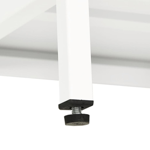 vidaXL TV Cabinet White 41.3"x13.7"x20.4" Steel and Glass