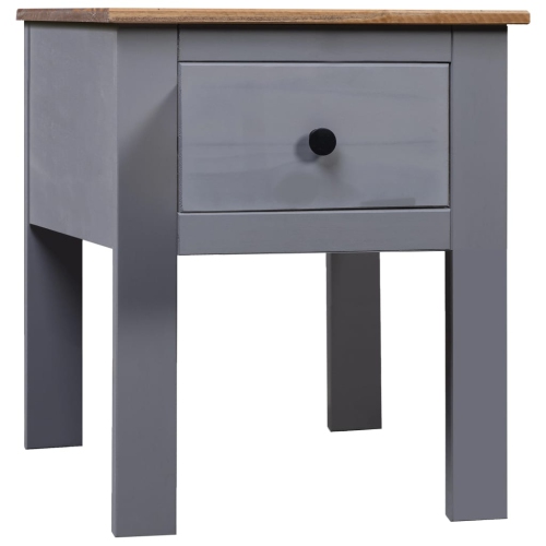 VIDAXL  Bedside Cabinet Grey 46X40X57 Cm Pine Panama Range