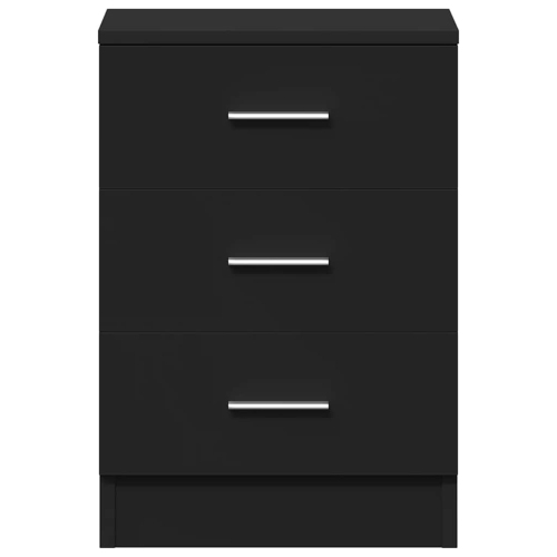 vidaXL Bedside Cabinets 2 pcs Black 38x35x56 cm Engineered Wood