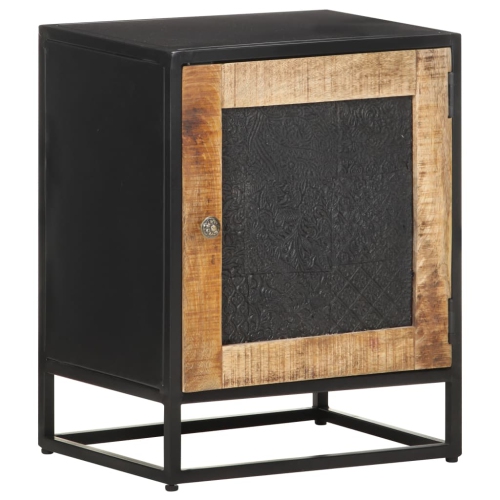 Image 1 of 10.. vidaXL Bedside Cabinet 40x30x50 cm Rough Mango Wood