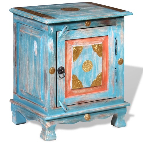 VIDAXL  Nightstand Solid Mango Wood Blue