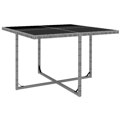 vidaXL 9 Piece Outdoor Dining Set with Cushions Poly Rattan Anthracite