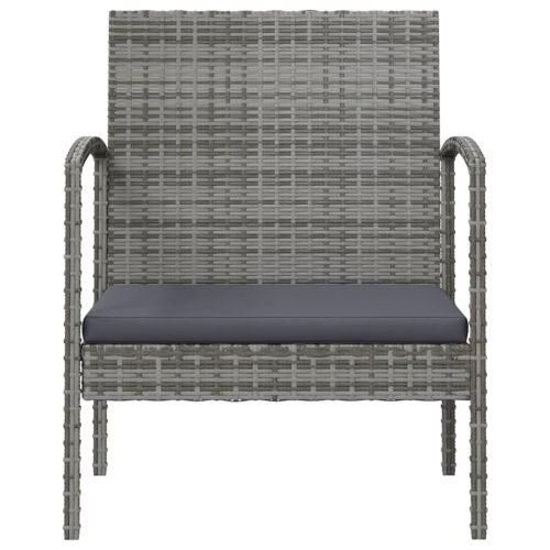 vidaXL 8 Piece Garden Lounge Set with Cushions Poly Rattan Grey