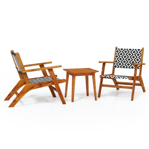 VIDAXL  3 Piece Bistro Set Solid Acacia Wood