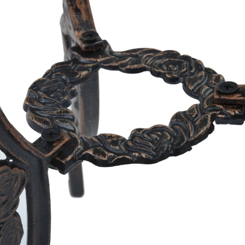 vidaXL 3 Piece Bistro Set Cast Aluminium