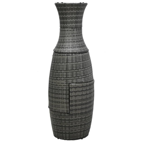 Ensemble bistro de 3 pièces avec coussins en poly rotin gris vidaXL