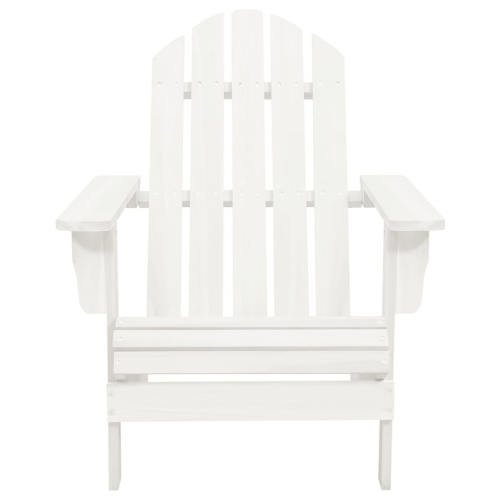 vidaXL Garden Adirondack Chair with Table Solid Fir Wood White
