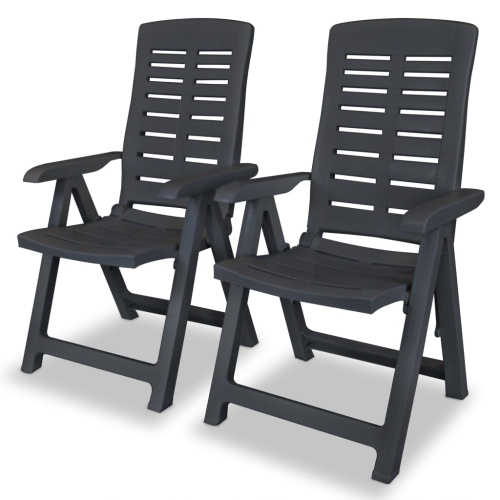 vidaXL 3 Piece Bistro Set Plastic Anthracite