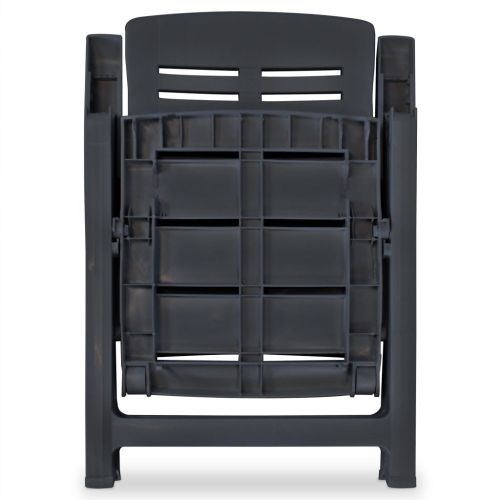 vidaXL 3 Piece Bistro Set Plastic Anthracite