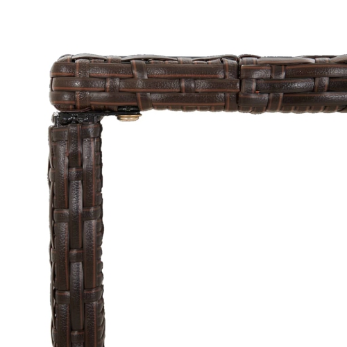 vidaXL 11 Piece Garden Bar Set Brown Poly Rattan