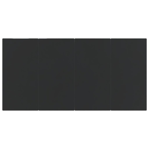 vidaXL 7 Piece Garden Dining Set Black Cotton Rope and Steel