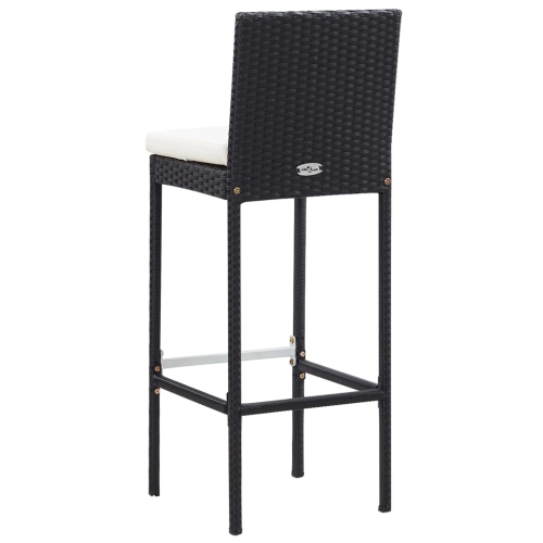 Ensemble de bar extérieur 9 pièces en rotin synthétique et en bois d'acacia noir vidaXL