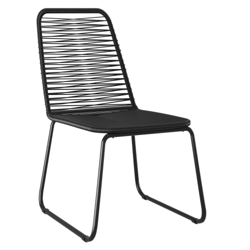 Ensemble de salle à manger 5 pièces pour le jardin vidaXL, noir