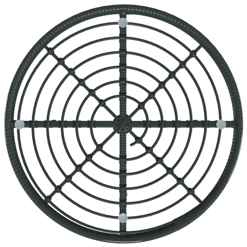 Ensemble de salle à manger de jardin en poly rotin noir 5 pièces vidaXL