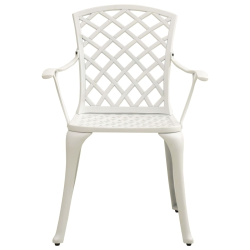 vidaXL 5 Piece Bistro Set Cast Aluminium White