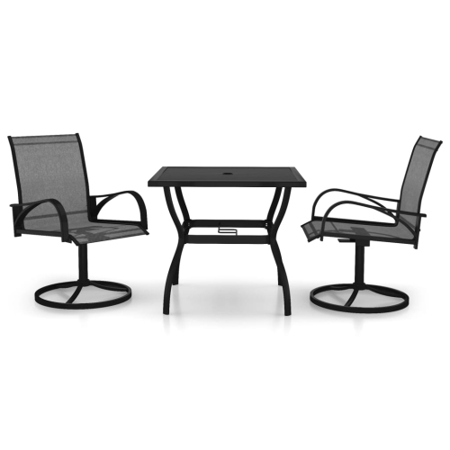 VIDAXL  3 Piece Garden Dining Set Textilene And Steel