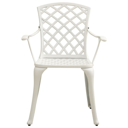 vidaXL 5 Piece Bistro Set Cast Aluminium White