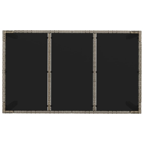 vidaXL 7 Piece Garden Dining Set with Cushions Grey Poly Rattan