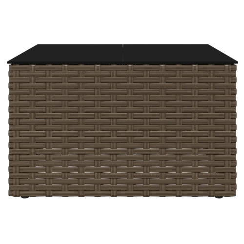 vidaXL 2 Piece Garden Lounge Set with Cushions Brown Poly Rattan