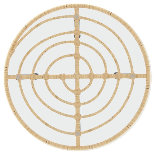 Ensemble de salle à manger de jardin en poly rotin de 3 pièces vidaXL