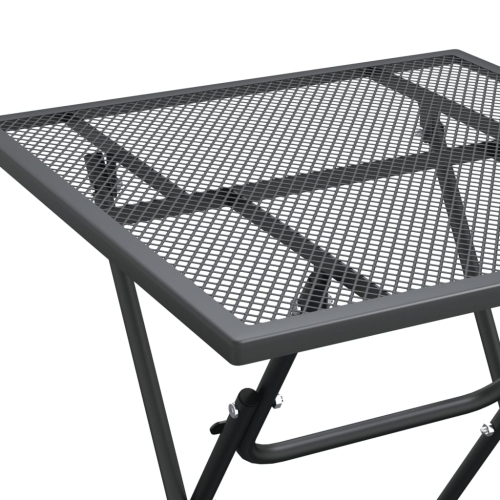 vidaXL 3 Piece Garden Dining Set Expanded Metal Mesh Anthracite