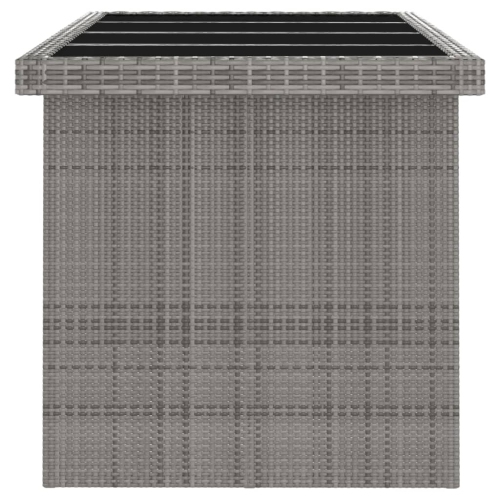 vidaXL 9 Piece Outdoor Dining Set with Cushions Poly Rattan Grey