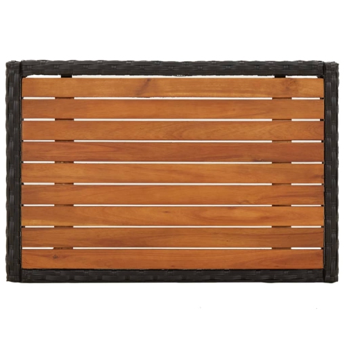 Ensemble de salle à manger de jardin de 5 pièces avec coussins en rotin de polyester noir vidaXL