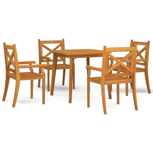 VIDAXL  5 Piece Garden Dining Set Solid Wood Acacia