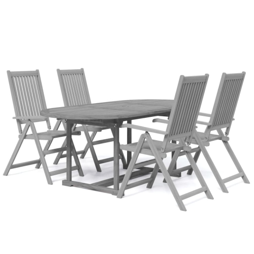 VIDAXL  5 Piece Garden Dining Set Solid Wood Acacia