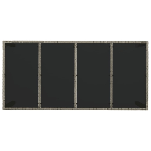 vidaXL 9 Piece Garden Dining Set with Cushions Grey Poly Rattan