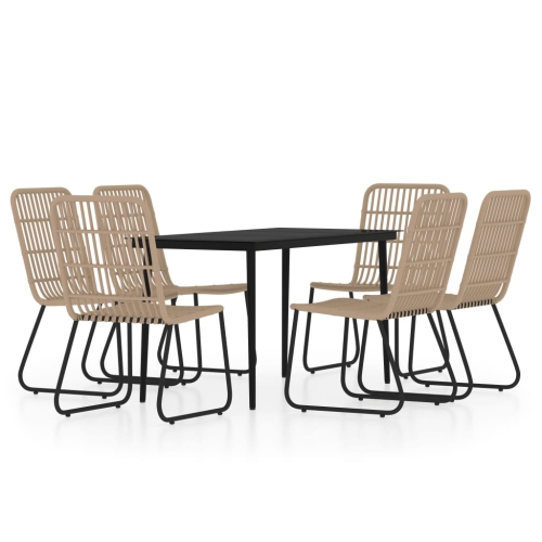 VIDAXL  7 Piece Garden Dining Set Oak
