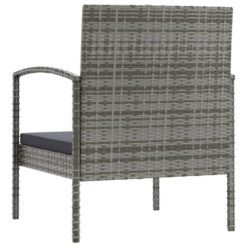vidaXL 16 Piece Garden Lounge Set with Cushions Poly Rattan Grey