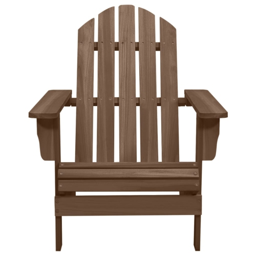 vidaXL Garden Adirondack Chair with Ottoman&Table Solid Fir Wood Brown