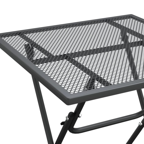 vidaXL 3 Piece Garden Dining Set Expanded Metal Mesh Anthracite