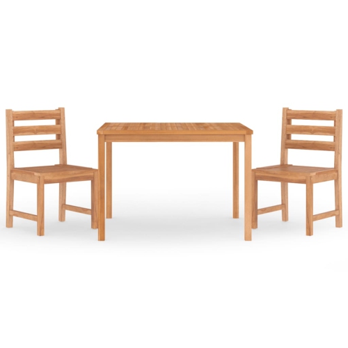 VIDAXL  3 Piece Garden Dining Set Solid Wood Teak