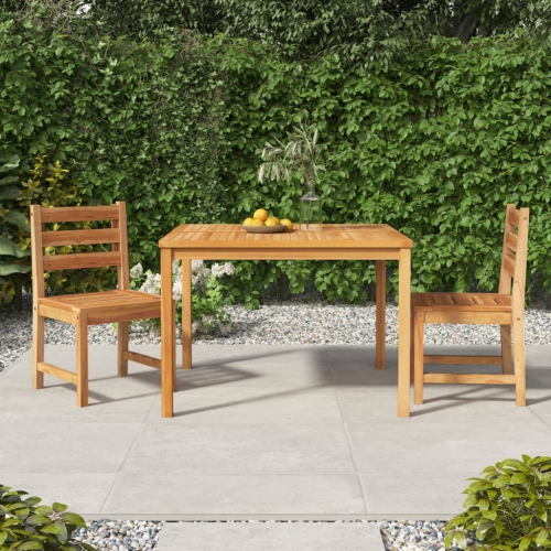 vidaXL 3 Piece Garden Dining Set Solid Wood Teak