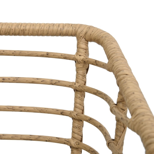 vidaXL 3 Piece Bistro Set Poly Rattan Oak