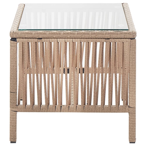 Ensemble de salon de jardin de 4 pièces avec coussin en poly rotin beige vidaXL