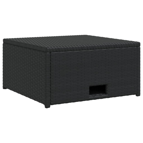 Ensemble patio 4 pièces avec coussins en poly rotin noir vidaXL
